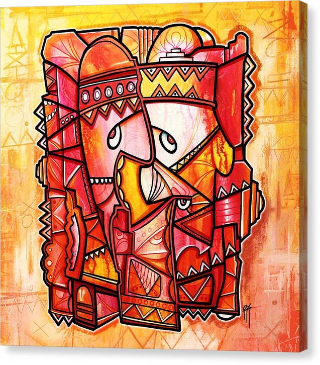 Sun Tribe Abstract 1 - Canvas Print