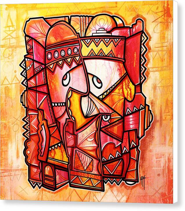 Sun Tribe Abstract 1 - Canvas Print