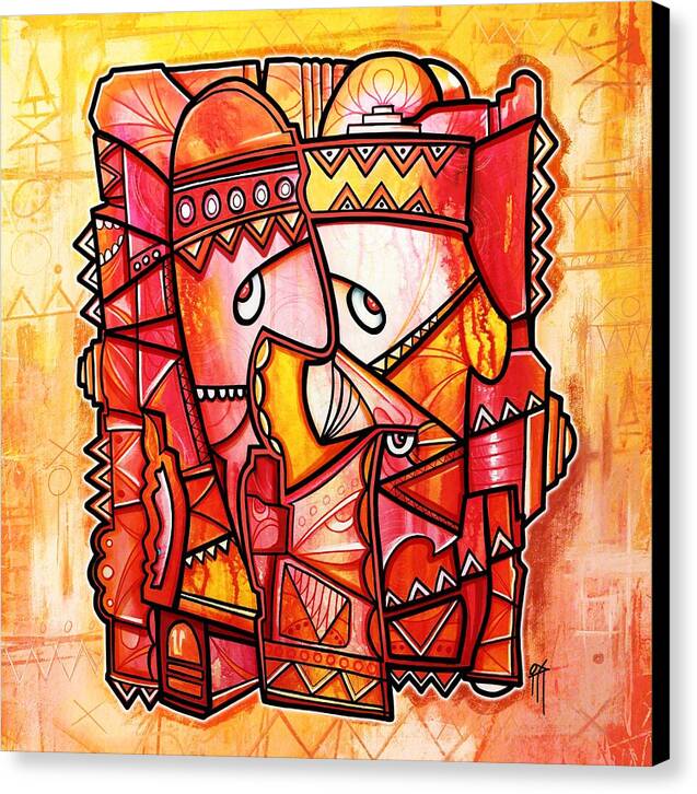 Sun Tribe Abstract 1 - Canvas Print