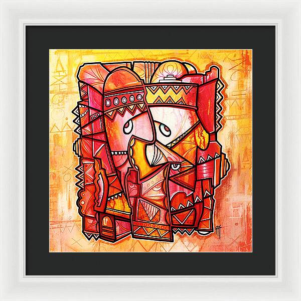 Sun Tribe Abstract 1 - Framed Print