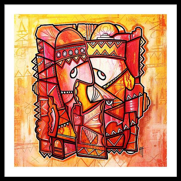 Sun Tribe Abstract 1 - Framed Print