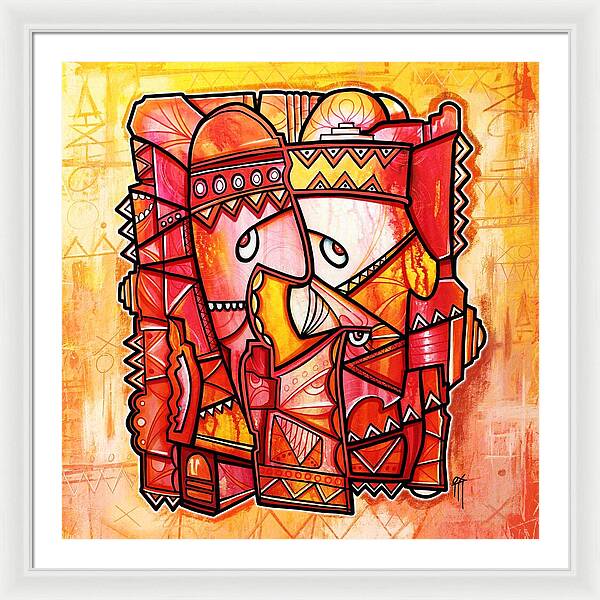 Sun Tribe Abstract 1 - Framed Print