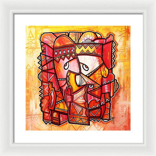 Sun Tribe Abstract 1 - Framed Print