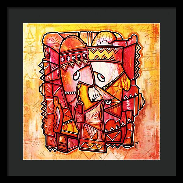 Sun Tribe Abstract 1 - Framed Print