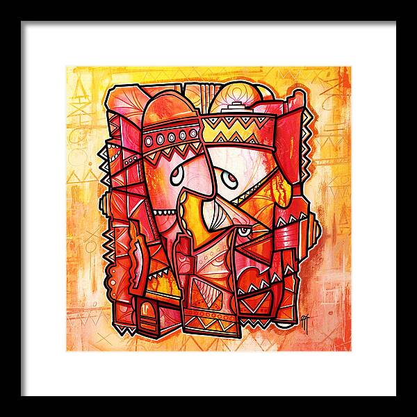 Sun Tribe Abstract 1 - Framed Print