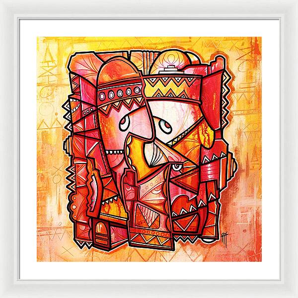 Sun Tribe Abstract 1 - Framed Print