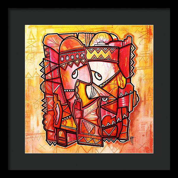 Sun Tribe Abstract 1 - Framed Print