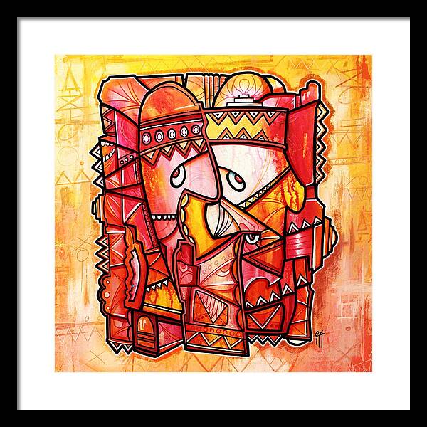 Sun Tribe Abstract 1 - Framed Print