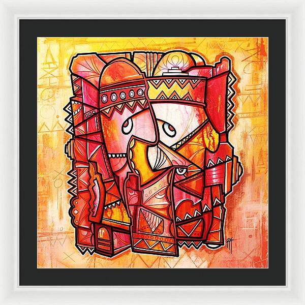 Sun Tribe Abstract 1 - Framed Print