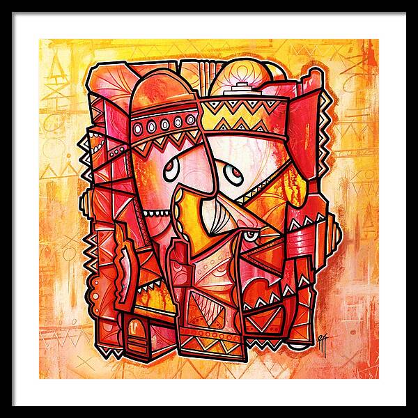 Sun Tribe Abstract 1 - Framed Print