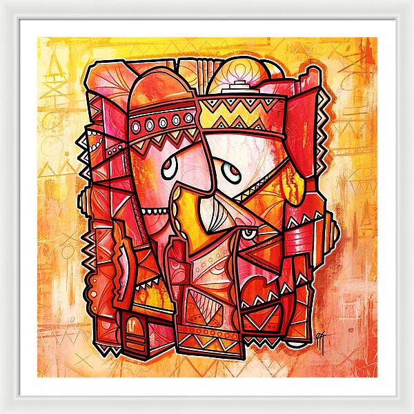 Sun Tribe Abstract 1 - Framed Print