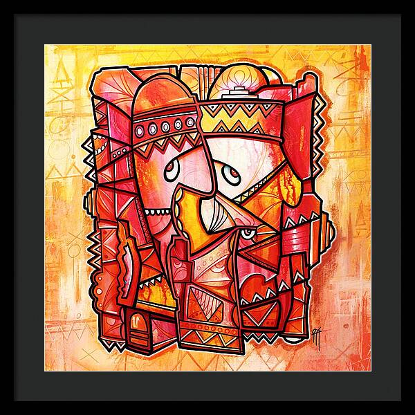 Sun Tribe Abstract 1 - Framed Print