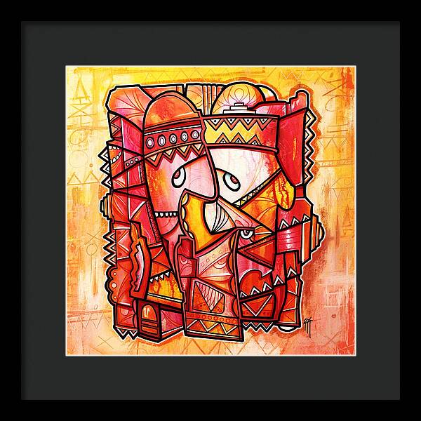Sun Tribe Abstract 1 - Framed Print