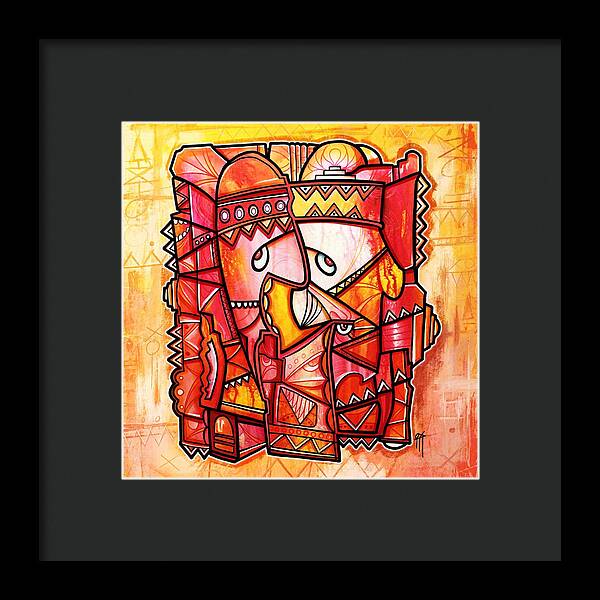 Sun Tribe Abstract 1 - Framed Print