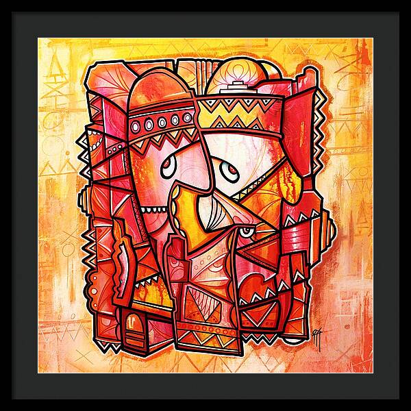 Sun Tribe Abstract 1 - Framed Print