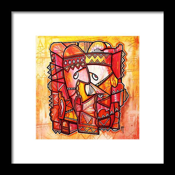 Sun Tribe Abstract 1 - Framed Print
