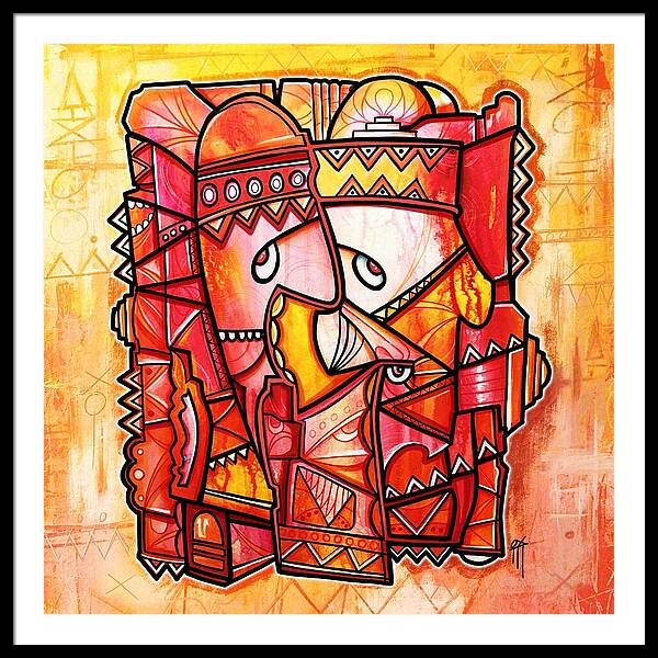 Sun Tribe Abstract 1 - Framed Print