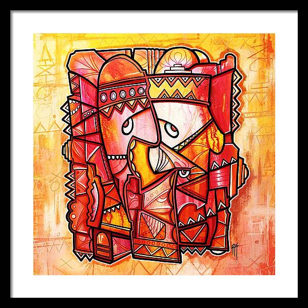 Sun Tribe Abstract 1 - Framed Print