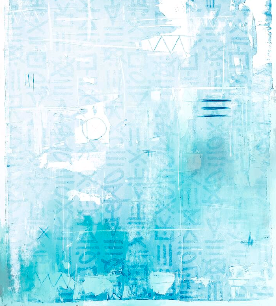 Abstract art with blue and white . Art by Roly Orihuela (ROLYO)