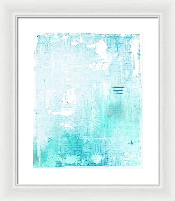Abstract Turquoise 01 - Framed Print