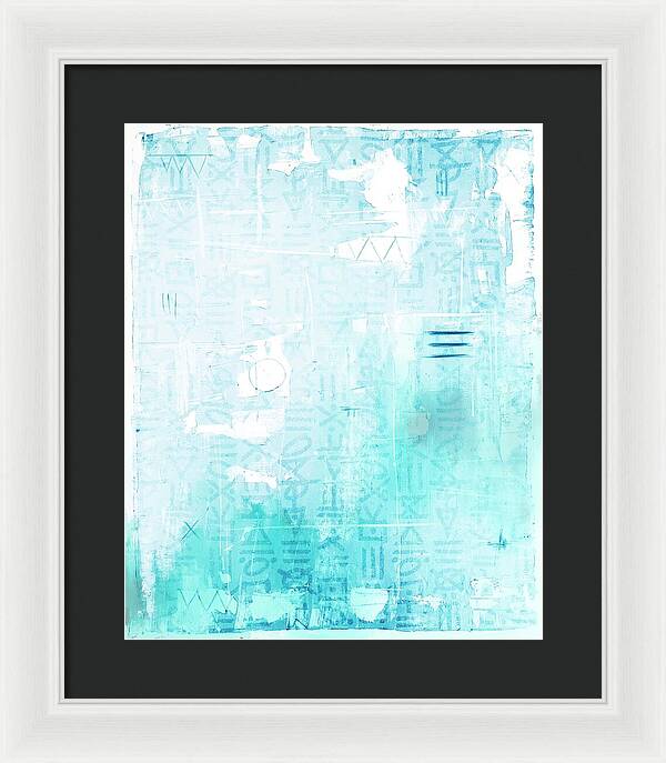 Abstract Turquoise 01 - Framed Print