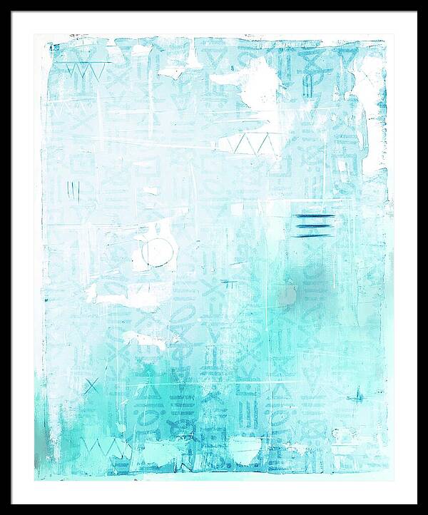 Abstract Turquoise 01 - Framed Print