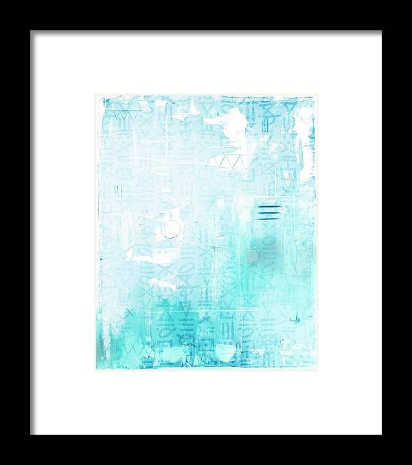 Abstract Turquoise 01 - Framed Print