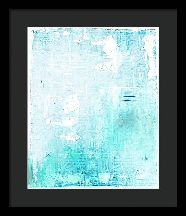 Abstract Turquoise 01 - Framed Print