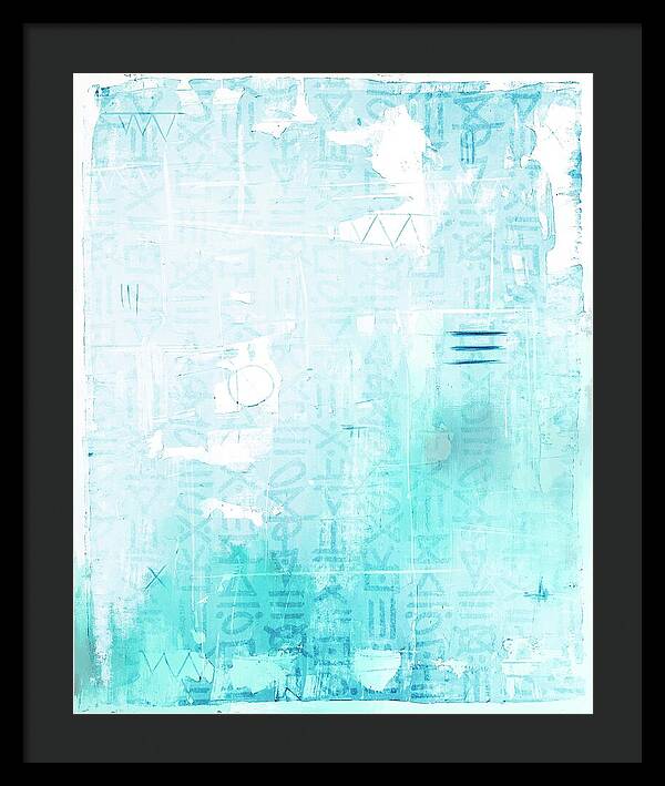 Abstract Turquoise 01 - Framed Print