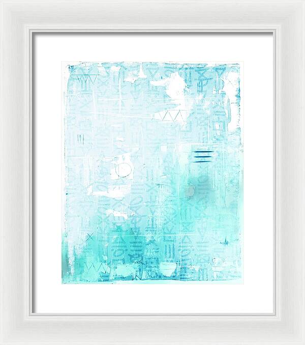 Abstract Turquoise 01 - Framed Print