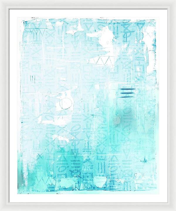 Abstract Turquoise 01 - Framed Print