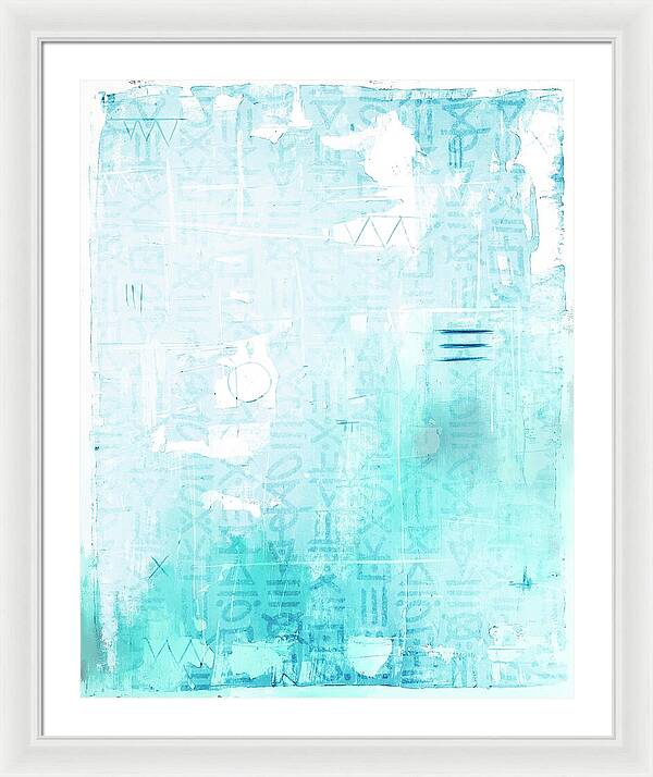 Abstract Turquoise 01 - Framed Print