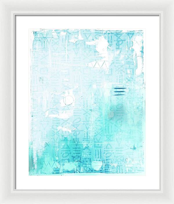 Abstract Turquoise 01 - Framed Print