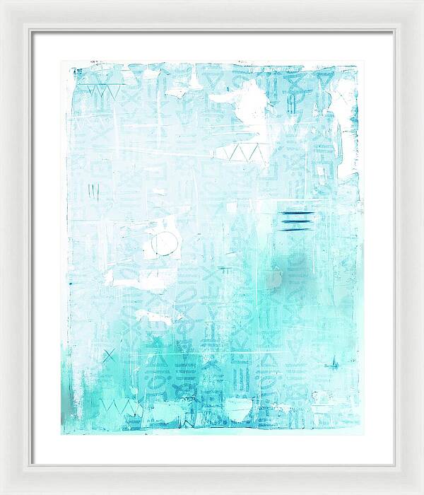 Abstract Turquoise 01 - Framed Print