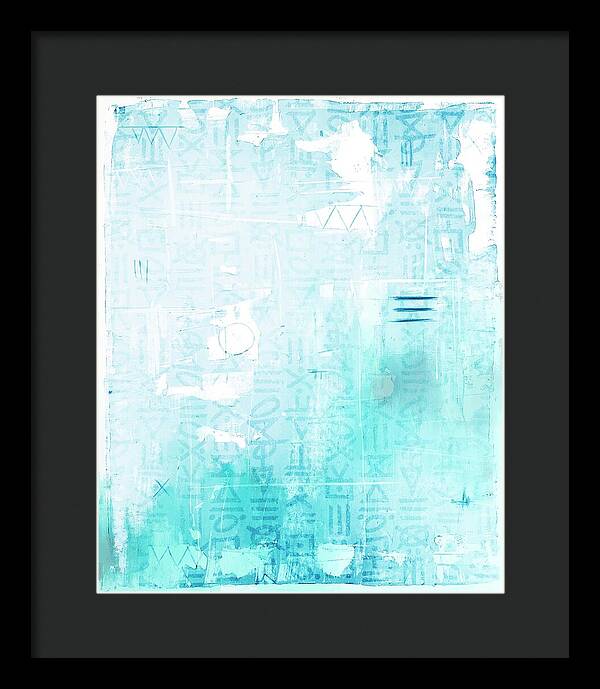 Abstract Turquoise 01 - Framed Print