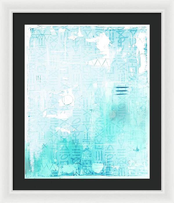 Abstract Turquoise 01 - Framed Print
