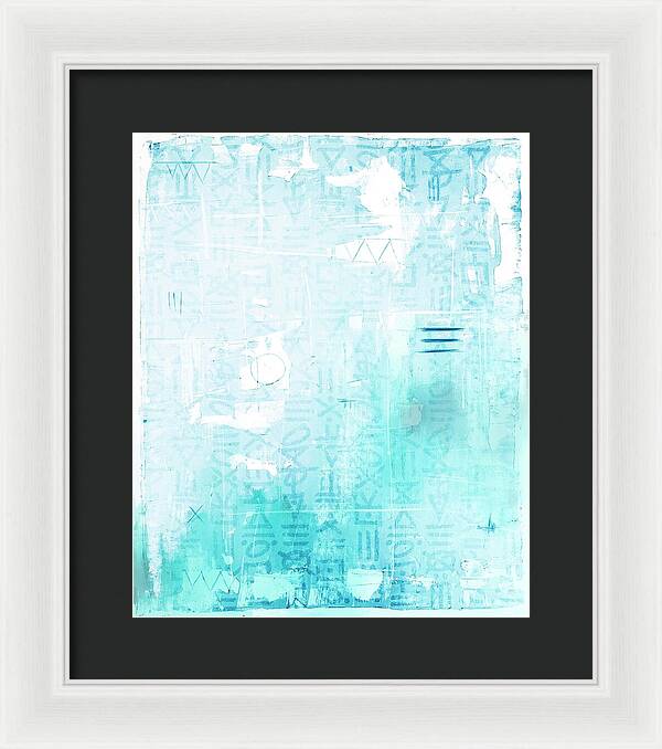 Abstract Turquoise 01 - Framed Print