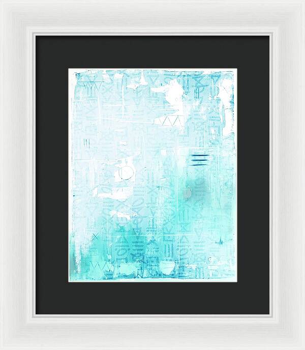 Abstract Turquoise 01 - Framed Print