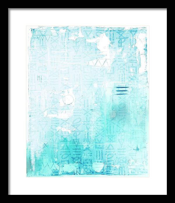 Abstract Turquoise 01 - Framed Print