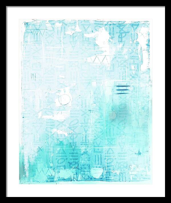 Abstract Turquoise 01 - Framed Print