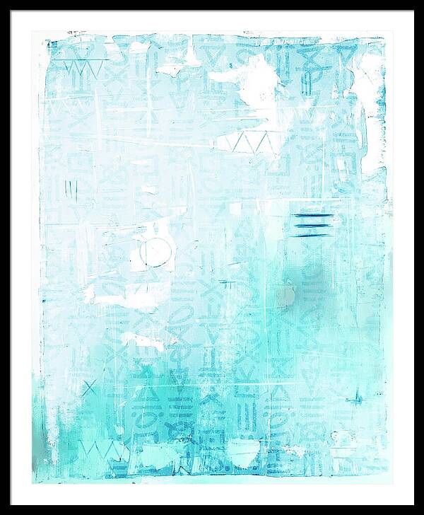 Abstract Turquoise 01 - Framed Print