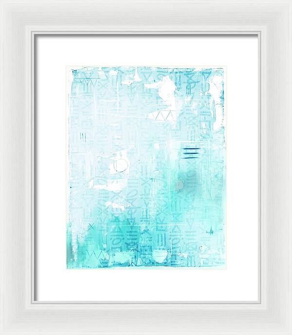 Abstract Turquoise 01 - Framed Print