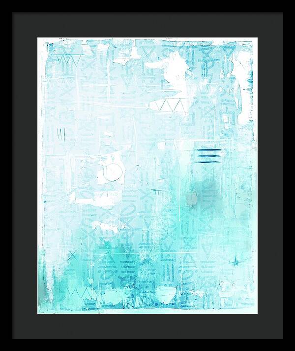Abstract Turquoise 01 - Framed Print