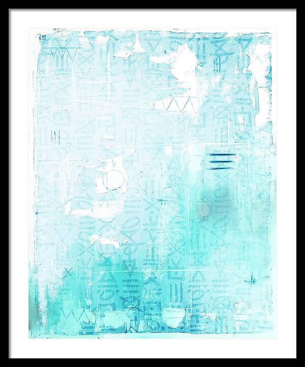 Abstract Turquoise 01 - Framed Print