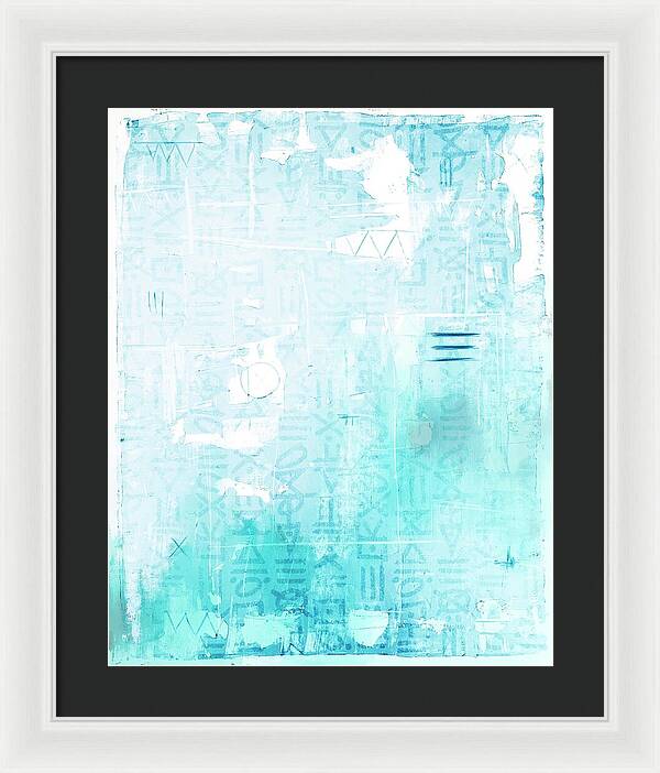 Abstract Turquoise 01 - Framed Print