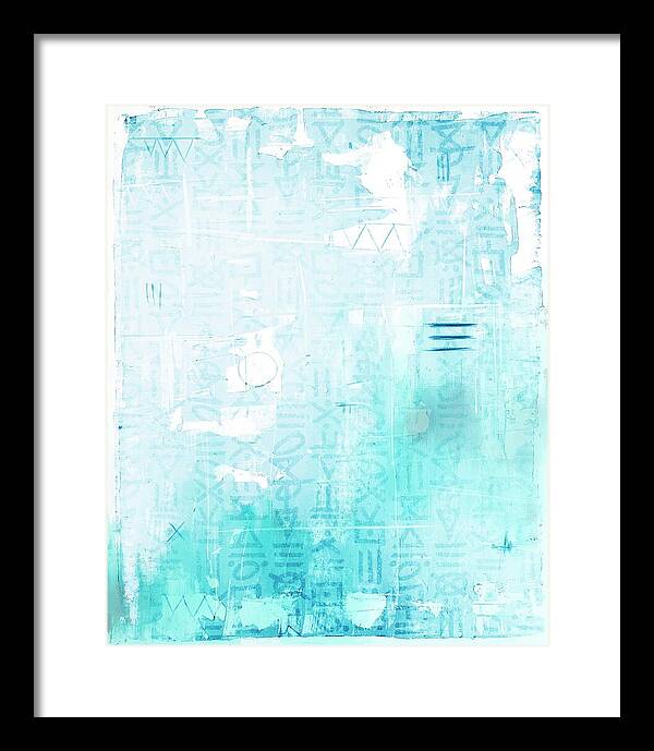 Abstract Turquoise 01 - Framed Print
