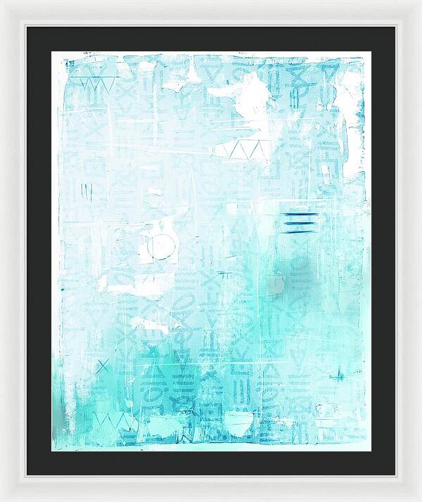 Abstract Turquoise 01 - Framed Print