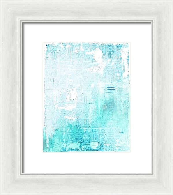 Abstract Turquoise 01 - Framed Print