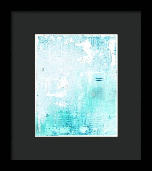 Abstract Turquoise 01 - Framed Print