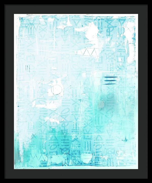 Abstract Turquoise 01 - Framed Print